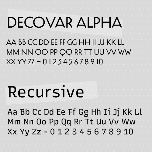 police valiable avec les lettres de l'alphabet