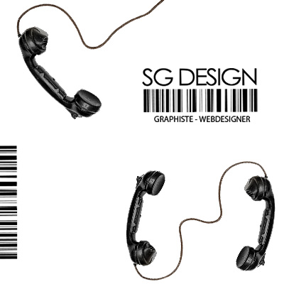 image de téléphone à fil avec le logo SgDesign