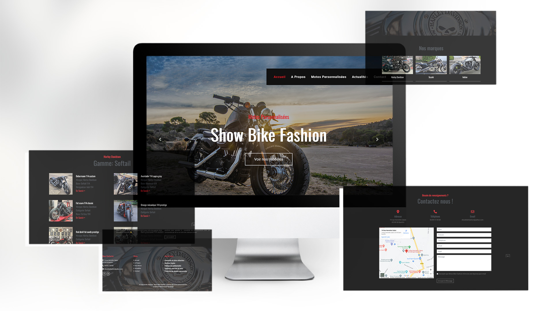 mockup site show bike fashion