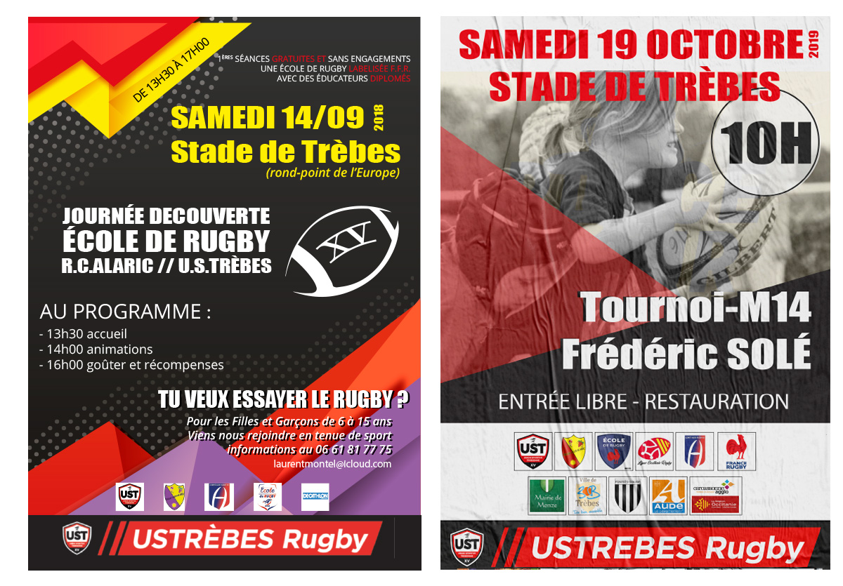 Affiches rugby trèbes